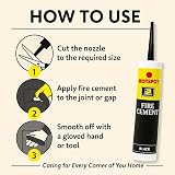 Hotspot Fire Cement 310ml High Temp Sealant Black or Buff view 4