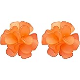 Chanaiqw Boho Flower Floral Petal Cluster Statement Stud Earrings for Women Sister Mom Lover and Friends