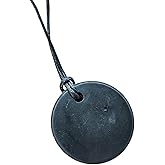 Karelian Heritage Round Shungite Pendant | Authentic Shungite Stones Amulet Jewelry Necklace | Defender Shield Protection Necklace Stone | Chakra Healing Necklace Quantum Pendant