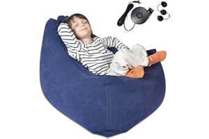 TED KANGAROO - Sensory Chair for Kids - Inflatable Peapod for Children, Triangle Chair includes Electric Air Pump
