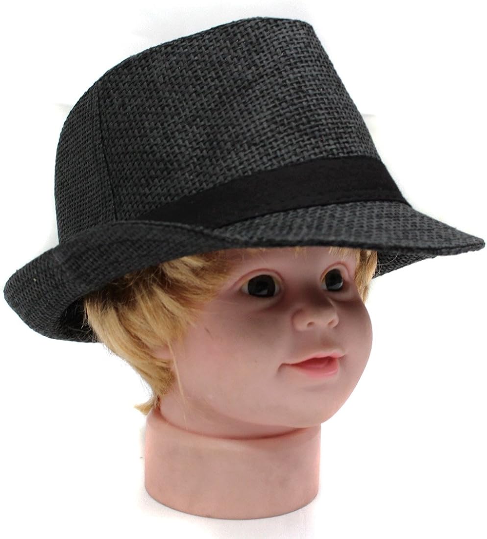 baby boy black fedora hat