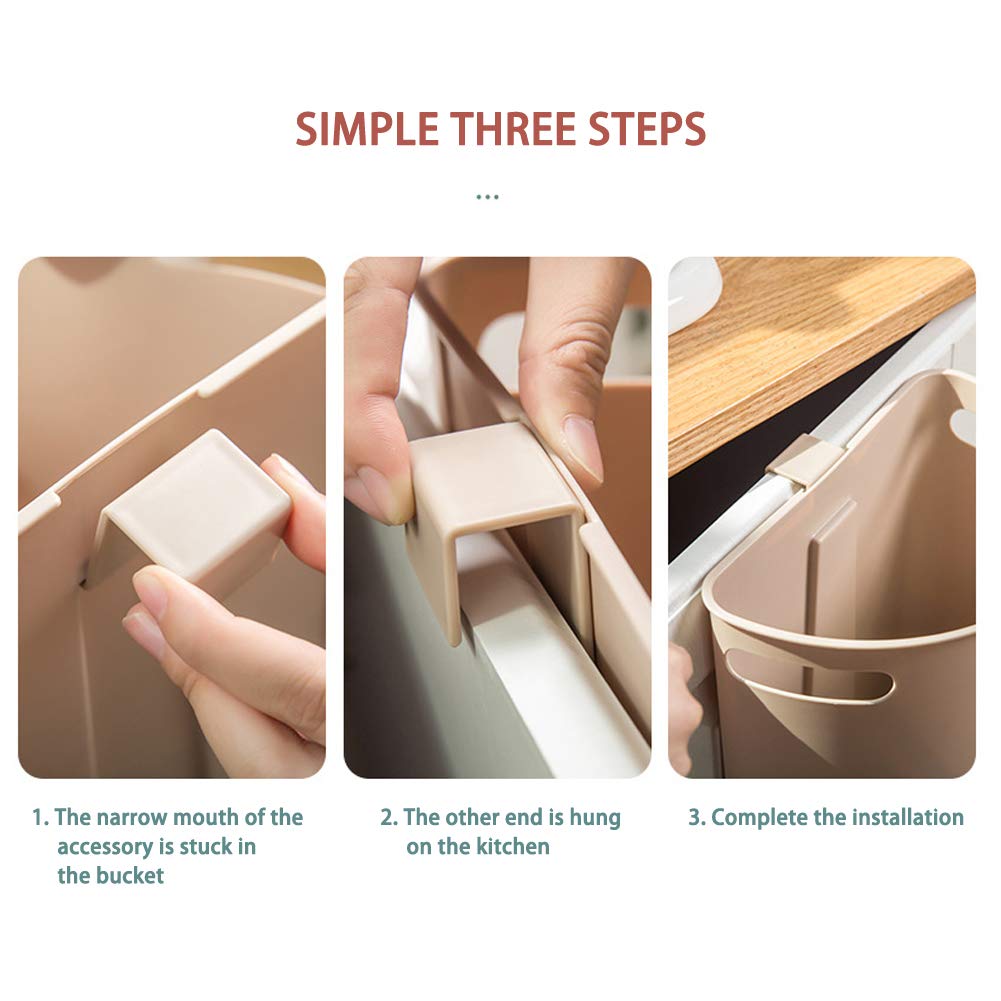 HELLOGIRL Cubo de basura que cuelga el cubo de basura debajo del