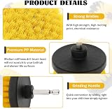 Aongray 4 Pack Drill Brush Set 1/4 Inch Hex Power Scrubber Attachments view 2