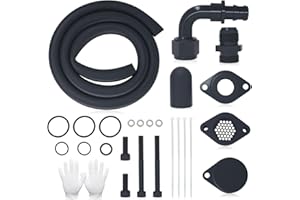 CCV Reroute Engine Ventilation Kit Compatible with Ford F-450 F-550 F-650 F-750 Super Duty 6.7 Power Stroke Diesel Turbo 2011