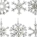 Handmade Snowflake Iron and Glass Pendant Christmas Ornaments, 6 Inches