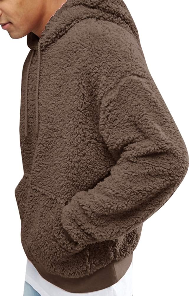 mens plush hoodie