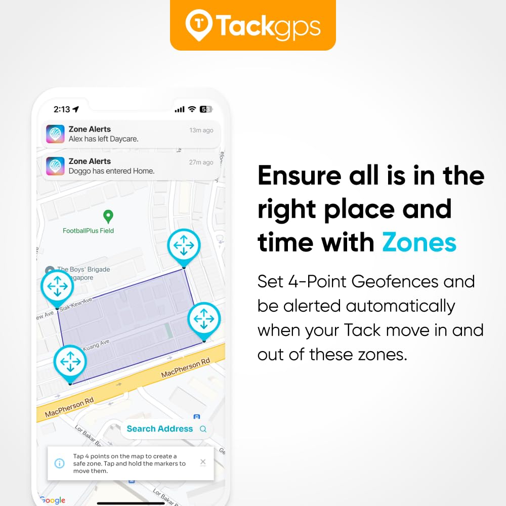 Tack GPS [Lowest Monthly fee| 30 Days Battery Life| FCC Certified] -Child, Kids, Pet, Dog, Cat, Elderly, Alzheimer, Car, Vehicle, Bike, Personal Tracking Device. GPS +WiFi +Cellular