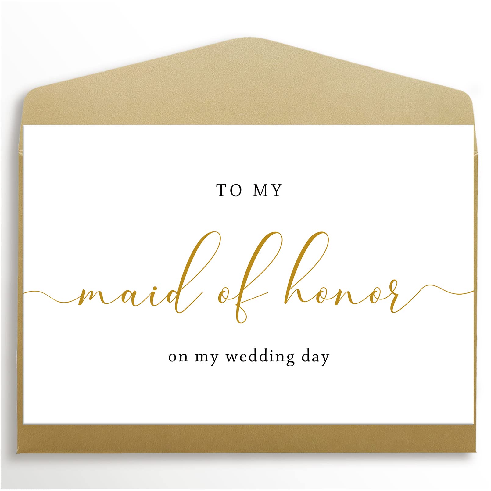 Photo 1 of Spercy Wedding Day Card, Thank You to Maid of Honor, Blank Inside, 8" x 5.3"