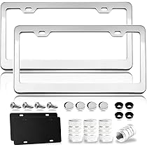 Vestian Stinger Car Chrome Silver License Plate Frame Cover Holder