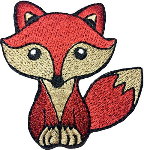 Papapatch Cute Wolf Fox Cartoon DIY Sewing on Iron on Embroidered Applique Patch (Iron-Cute-Fox-RED)