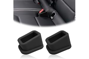 CMERTO 2Pcs Black Safety Belt Seat Buckle Protector Easy Access to The Buckles of Rear Seats Car Accessories Auto Safety Belt Guard Friendly to Kids and Passengers with Special Needs