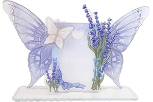 WAYUTO Detachable Acrylic Kpop Photocard Holder with Decorative Accessories Kpop Photocard Display Stand Kpop Photocard Frame Kpop Photocard Organizer for Kpop Fans Purple