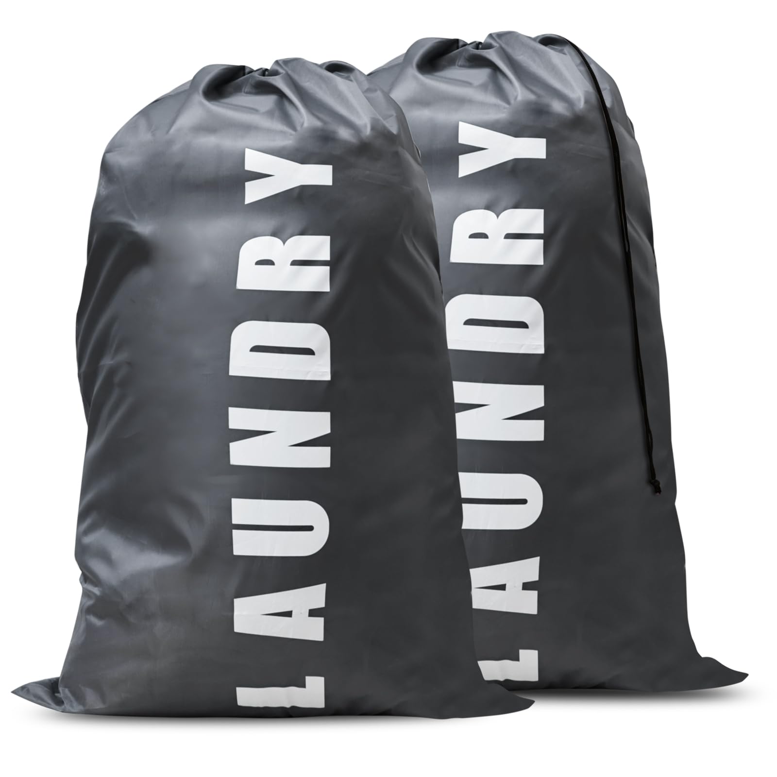 2 Pack Large Travel Laundry Bags - 91x61cm Foldable Oxford Cloth Laundry Storage Bags with Drawstring, Dirty Clothes Bag for Home, Camping, Bathroom