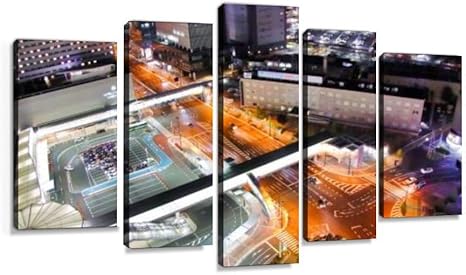 Amazon Co Jp 広島駅 夜景 広島市 新幹線口 北口 駅 広場 タクシー ロータリー 降車場 キラキラ ホテル 駅前 再開発 キャンバスアート アートボード 壁掛け装飾 おしゃれ 部屋飾り インテリアパネル 絵画 ポスター 木枠付きの完成品 ホーム キッチン