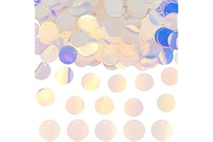 SUNNYCLUE 1 Box 300Pcs PVC Sequin Paillettes Flat Round Sequins 20mm Plastic Iridescent Applique Plum Glitters Spangles Loose