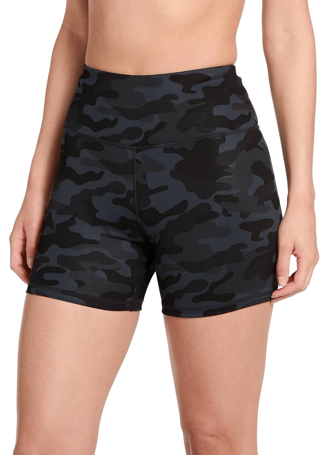 Buy Jockey Women's Activewear High Waist 5 Bike Short, Black Camo, m at