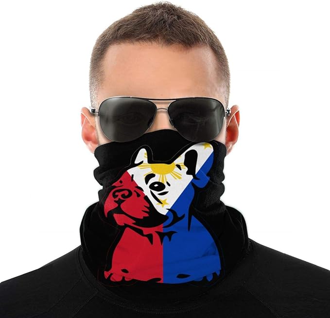Philippines Flag Bulldog Men Women Headbands Sun Proof