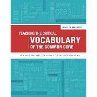 Amazon.com: Teaching the Critical Vocabulary of the Common Core