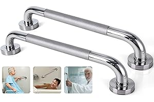 OAKJAR OWKJAR Grab Bars for Bathtubs and Showers, 2 Pack 16 Inch Shower Handle for Seniors, Stainless Steel Handicap Grab Bars, Anti Slip Toilet Safety Rails