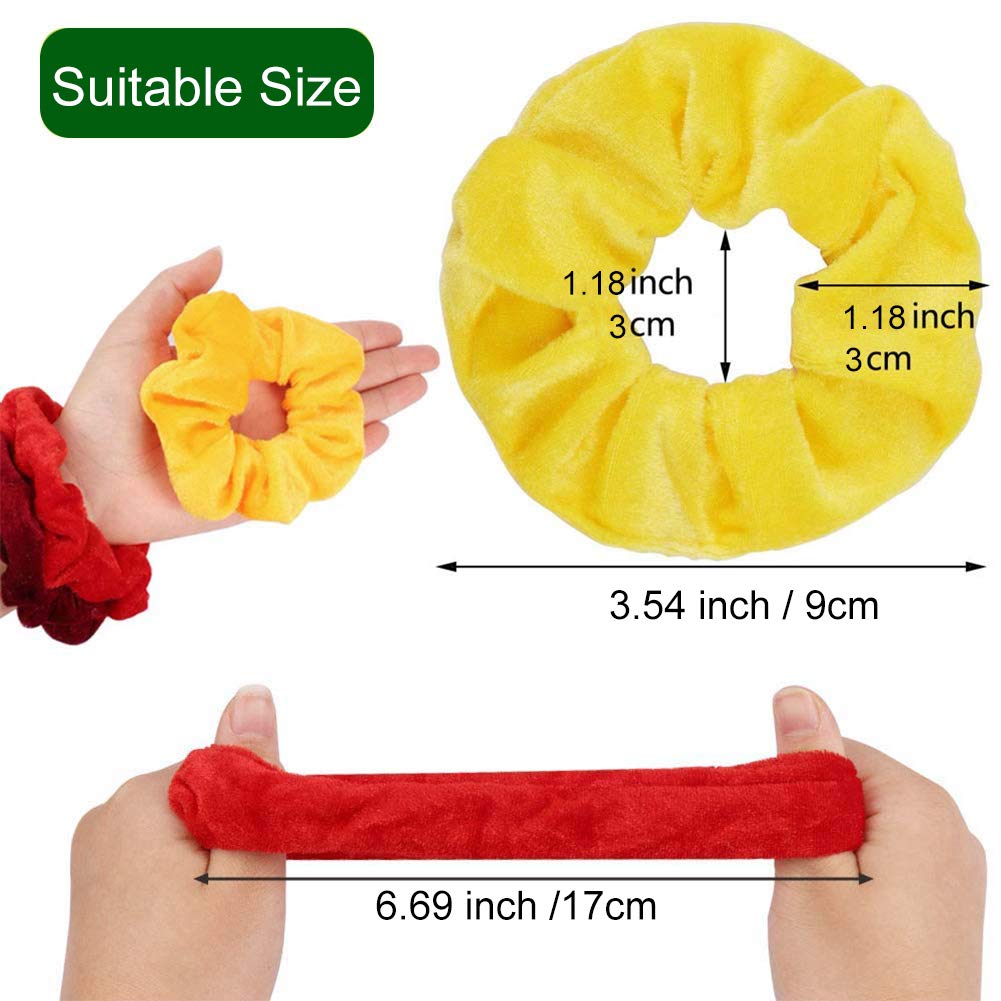 AUOTO 50 Pcs Velvet Hair Scrunchies Colorful Elastic Velvet Hair Bands Scrunchy Hair Ties Ropes Scrunchie for Women and Girls Hair Accessories