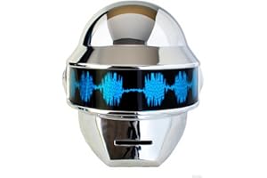 Thomas Punk Helmet LED glasses with three lighting modes Cosplay Adult Resin Silver Mask Helmet Punk Style Full Head Mask