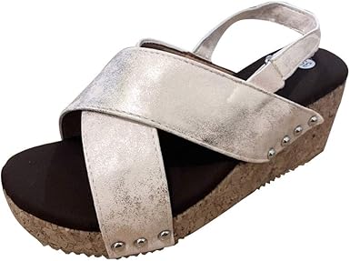 silver casual sandals