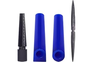 SHANGNIULU Jewelry Wax Carving Tools Set with Ring Tubes, Hole Expander and Carbon Steel File for Ring Casting and Design Lost-Wax Casting (Blue)