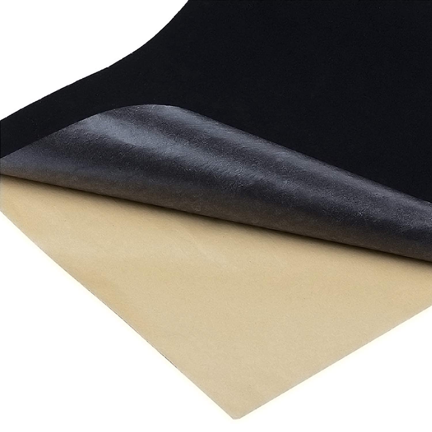Black Self Adhesive Velvet Fabric Sticky Felt Sheets for Art & Crafts, Jewelry Box, Drawer Liners- 2PCS x (17.3