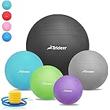 Trideer Exercise Ball (45-85cm) EXTRA THICK Yoga Ball Chair, Anti-Burst Heavy Duty Stability Ball Supports 2200lbs, Birthing Ball with Quick Pump (Office & Home & Gym)