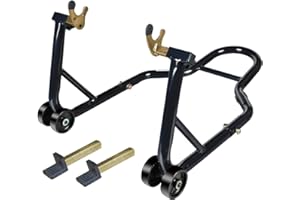 Jack Boss Motorcycle Stand Rear Combo Wheel Lift Stand, 500Lbs Capacity,Swingarm Spool Paddock Stand for Sport Bike,Fit for Yamaha, for Honda, Suitable for Kawasaki Black
