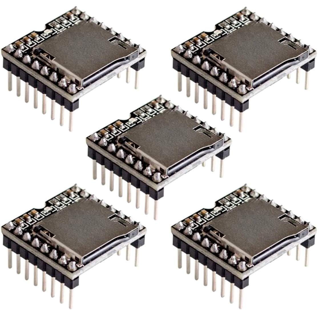 5pcs DFPlayer Mini MP3 Player Module MP3 Voice Module TF Card and USB Disk