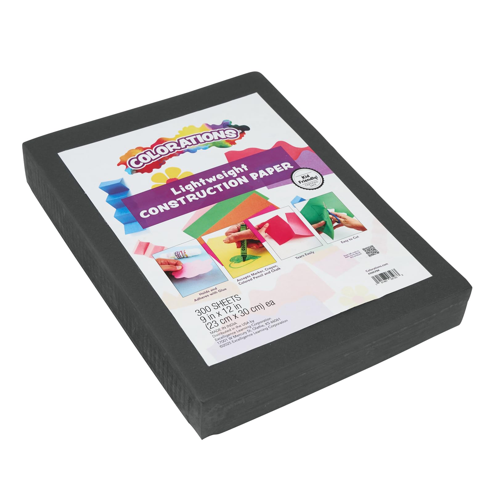 Photo 1 of ***BLACK CONSTRUCTION PAPER***Colorations Lightweight Construction Paper - 300 Sheets