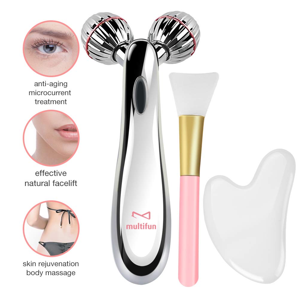 3D Microcurrent Facial Roller, Multifun Face Beauty Roller