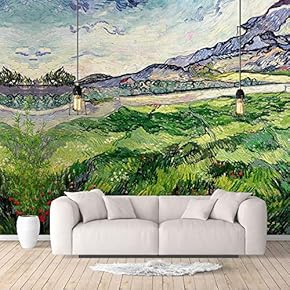 Wall Murals for Bedroom Starry Night by Van Gogh Famous Paintings Large Removable Wallpaper Peel and Stick Wall Stickers - 66x96 inches