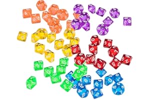 60 Pack Ten Sided D10 for Board Game DND Role Toys Game Prop