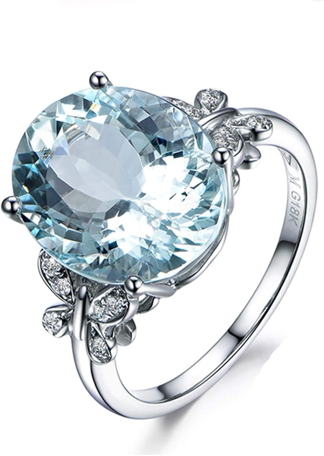 KNSAM Fineschmuck 18k Gold DamenRing Echt Aquamarin 4.35 Karat Diamant Trauringe Eheringe KNSAM Fineschmuck 18k Gold DamenRing Echt Aquamarin 4.35 Karat Diamant Trauringe Eheringe