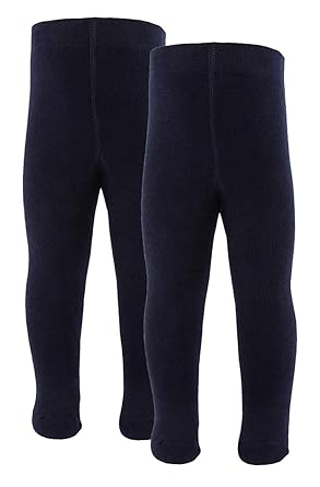 Ewers Baby- und Kinderstrumpfhose für Mädchen und Jungen 2er Pack, Made in Europe, Strumpfhose 98% Baumwolle Uni Basic Doppel