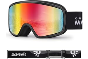 OutdoorMaster Kids Ski Goggles OTG Snowboard Goggles with 100% UV Protection Kids Snow Goggles for Boys Girls Toddler