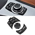 Goodithy Car CIC IDrive Multi-Media Knob Menu Button Switch for BMW 1 3 5 X1 X5 X6 E Series E87 E90 E91 E92 E60 E84 E70 E71 E72, Black
