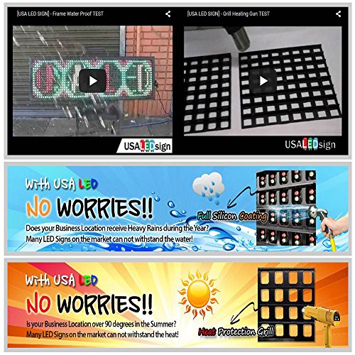 LED Signs 31" X 13" Tri-color Bright Digital Programmable Scrolling Message Display / Business Tools