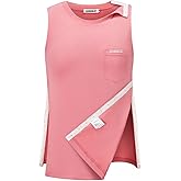 HORSSLE Unisex Shoulder Surgery Shirts, Comfy After Surgery Clothes, Rotator Cuff Recovery Snap-Access Tank Tops