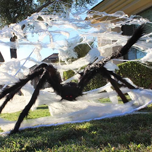 61D2WLJxKZL. AC  - Halloween Giant Spider Web Set Includes 5 ft