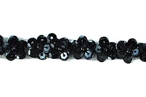 Expo International Sequin Daisy Trim Pack of 1 Yard | Black