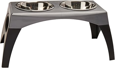 Pet Supplies Bergan Elevated Feeder Large Storm Cloud Color