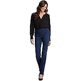 NYDJ Women's Pull-On Marilyn Straight Jeans - Effortless Comfort and Style, Women's Denim Straight Jeans for Daily Wear