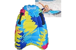 ADESUGATA Kids Portable Inflatable Surfboard,Bodyboard Swimming Pool Mattress Float Toy,with Handles Boys Girls Float Beach C