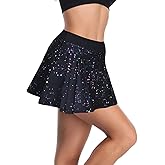 Rainbow Tree Womens Tennis Skirt Pleated Workout Golf Skirts with Pockets Lightweight Skorts for Tennis Golf Running Yoga