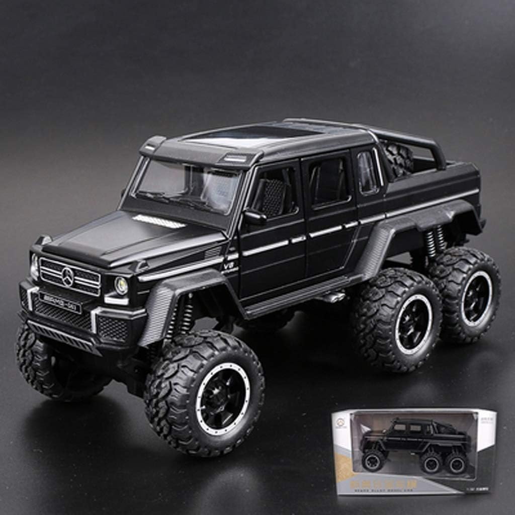 KKD Scale Model Simulation Vehicle 1:32 Mercedes - Mercedes-Benz G63 Alloy Car Model Large G 6x6 Off-Road Vehicle Model Alloy Simulation Original Car Model (Color : Black)