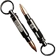 Bullet Bottle Opener Keychain for Men - Cool Laser Engraved American Flag 556 Cal Key Chain - Open Your Next Beer in the Most