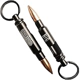 Bullet Bottle Opener Keychain for Men - Cool Laser Engraved American Flag 556 Cal Key Chain - Open Your Next Beer in the Most